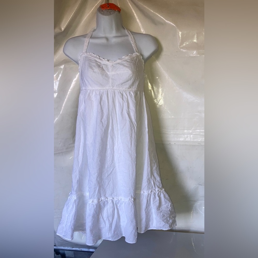 J. Crew White Summer Halter Dress